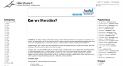 Desktop Screenshot of literatura.lt